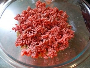 ground beef in a bowl