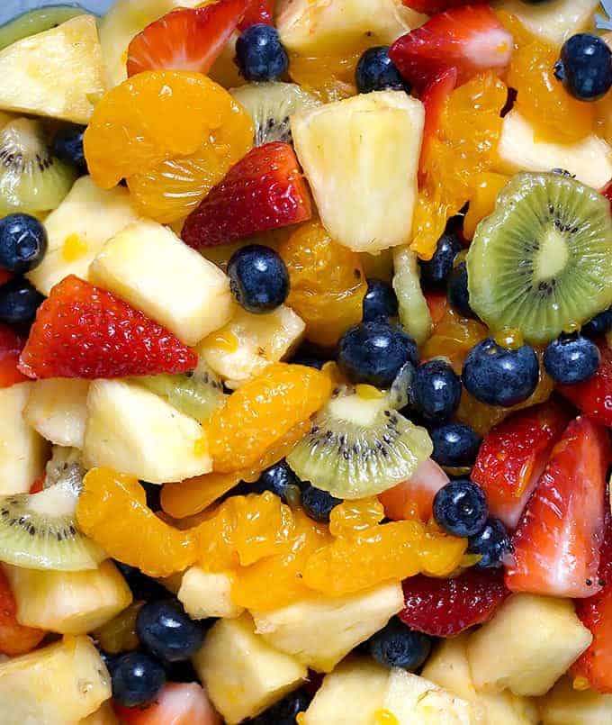 close up of Honey Vanilla Fruit Salad